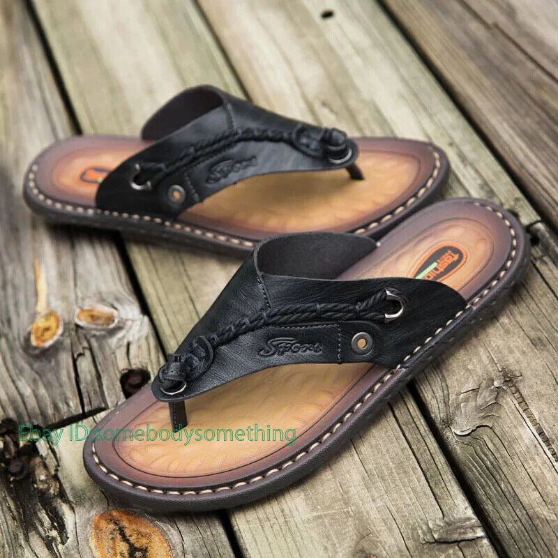 Summer Men's Flip-flops Outdoor Comfortable Slippers Casual Beach Flats Slides