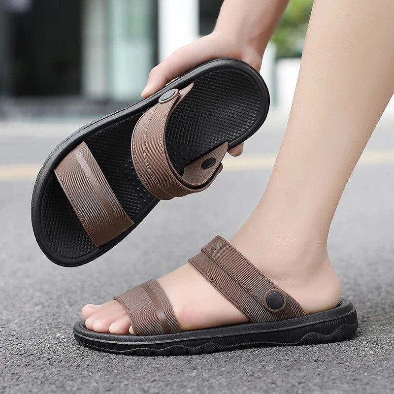 Summer Men Casual Shoes Sandals Slippers Slip On Flats Slides Beach Footwear