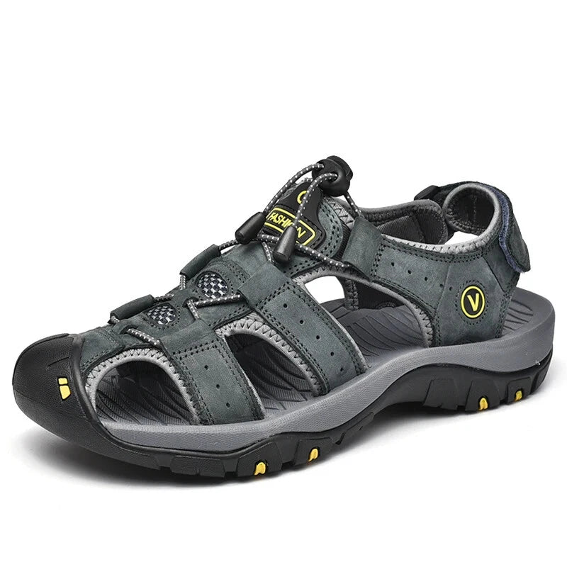 Leather Mens Shoes Summer Outdoor Beach Sandals Lightweight Comfortable Slippers