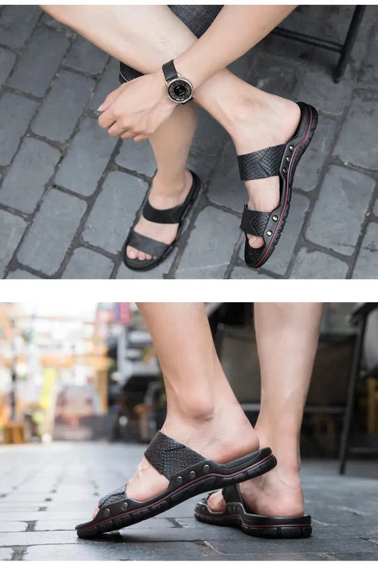 38-48 Plus Size Men Open Toe Sandals Slippers Flats Outdoor Summer Beach Holiday