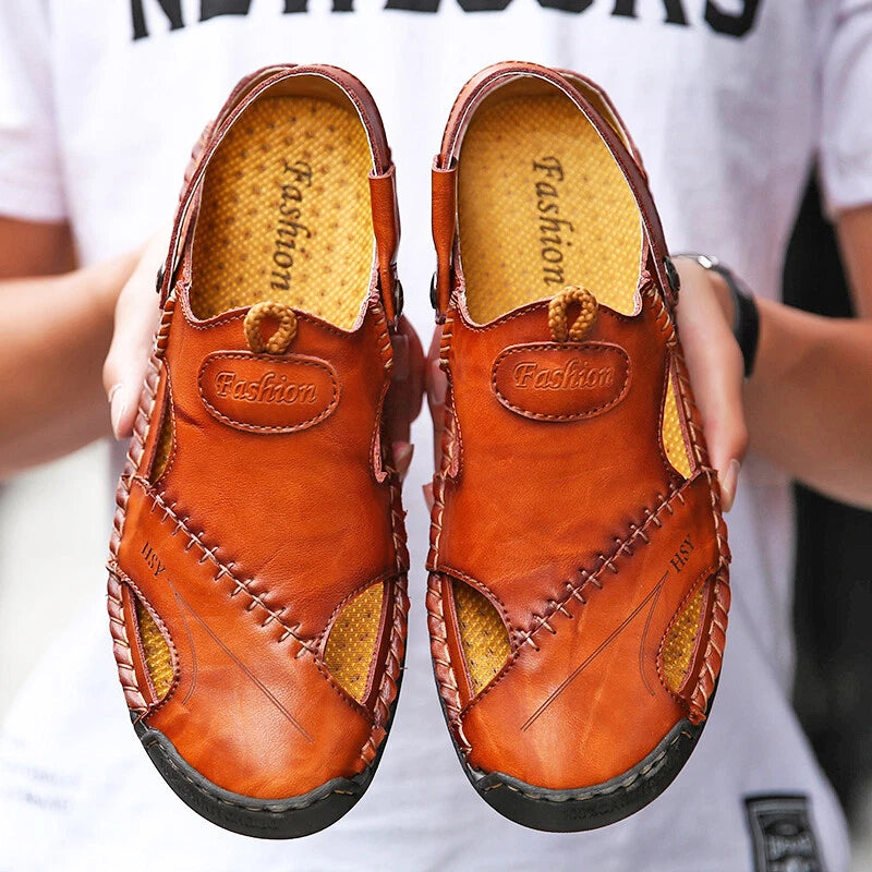 Mens Sandals Summer Outdoor Beach Slippers Non-slip Roman Garden Casual Shoes
