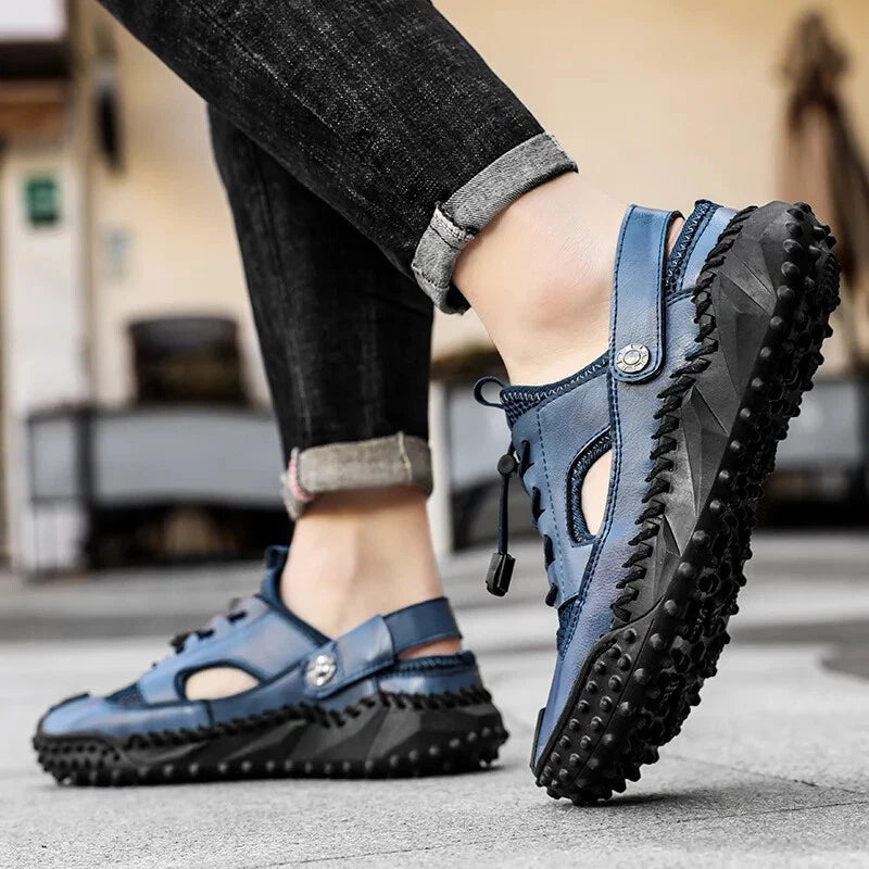 Retro Men's Sandals Designer Casual Summer Slippers Breathable Beach Shoes