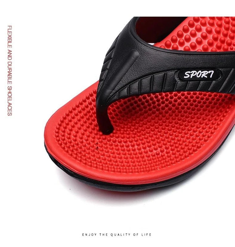 Men's Design Summer Massage Flip Flops Sandals Non-slip Outdoor Beach Slippers