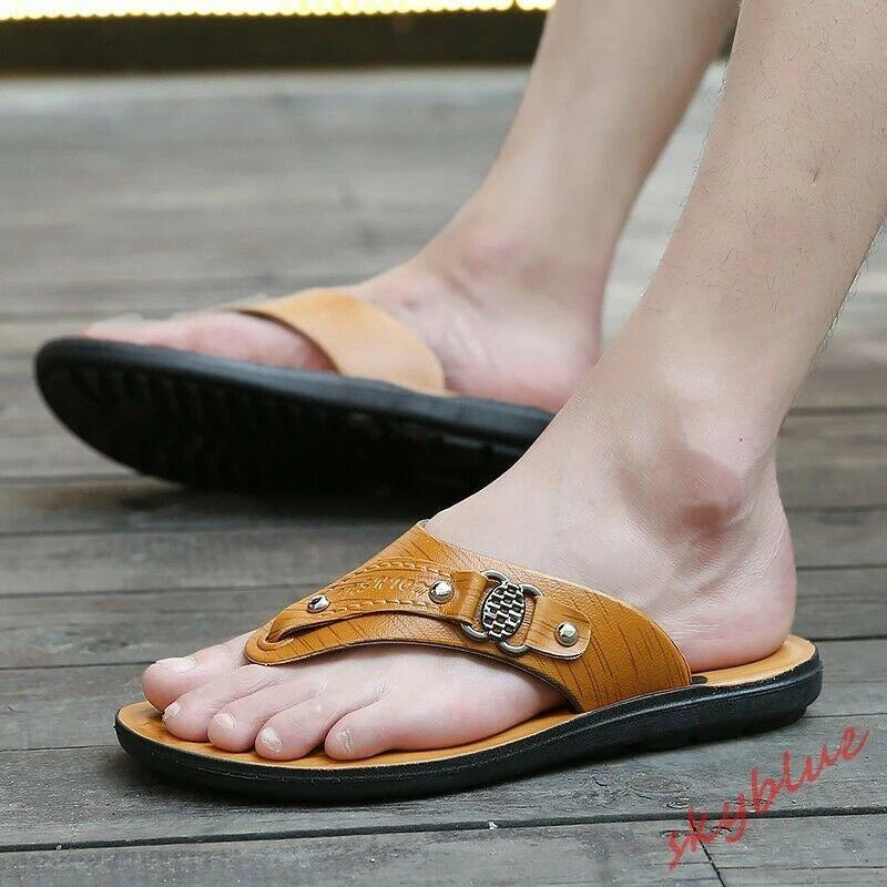 Mens Summer Sandals Slippers Thong Beach Outdoor Casual Flats Flip Flops Shoes