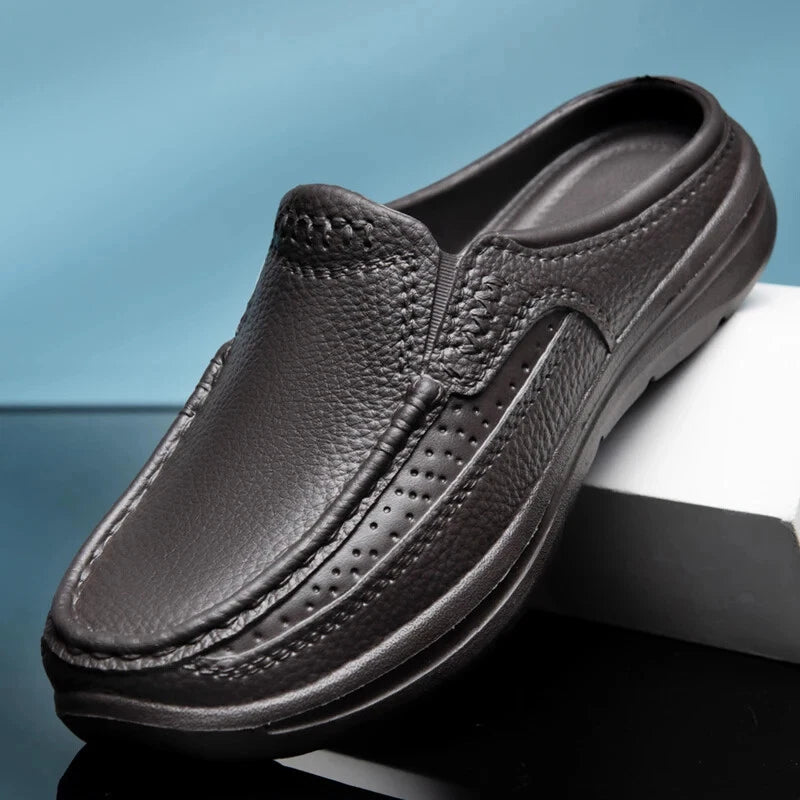 Summer Men Casual Slippers Handmade Soft Beach Sandals Waterproof Flat Sneakers