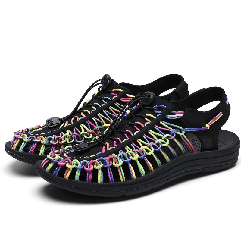 Mens Hand-made Casual Sandals Slippers Outdoor Roman Beach Flat Garden Sandals