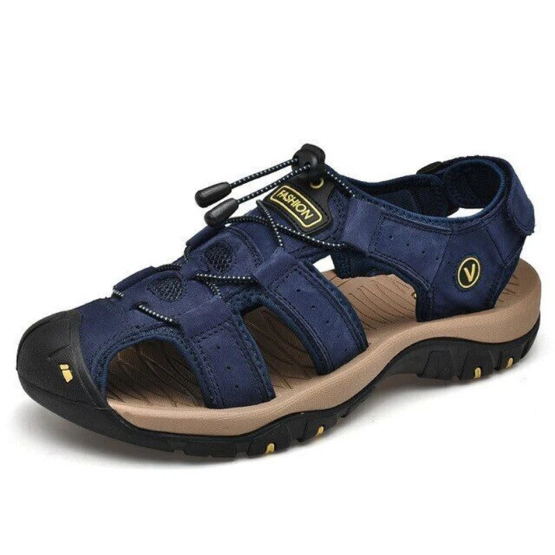 Genuine Leather Men's Roman Shoes Summer Fashion Non-slip Sandals Beach Slippers