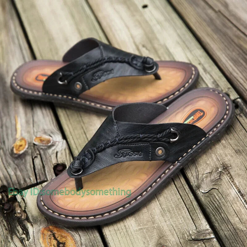 Summer Men's Flip-flops Outdoor Comfortable Slippers Casual Beach Flats Slides