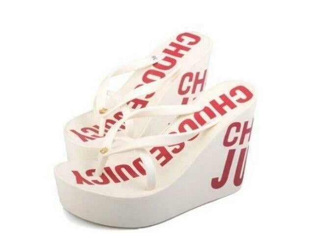 Womens Flip Flop Thongs Platform Wedge Heel Summer Beach Bowknot Sandals Shoes