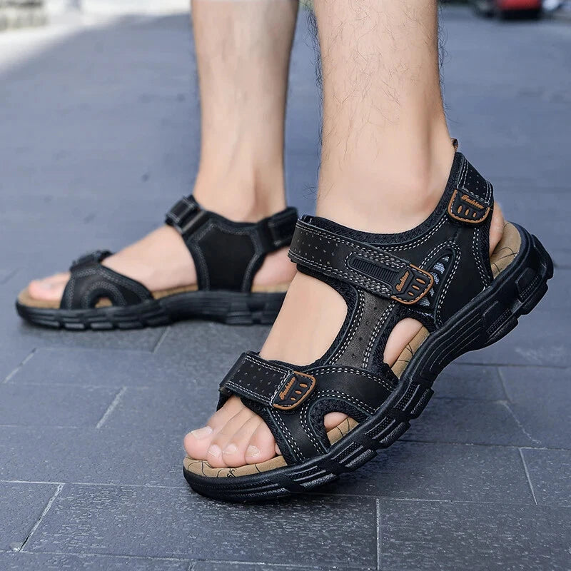 Lightweight Sandals Beach Sandalias Cowhide Summer Shoes Outdoor Casual Slippers