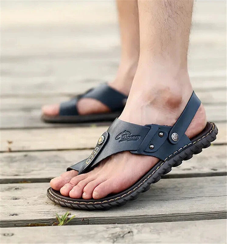 Men's Casual Flats Flip Flops Open Toe Sandals Slippers Slingbacks Beach Summer