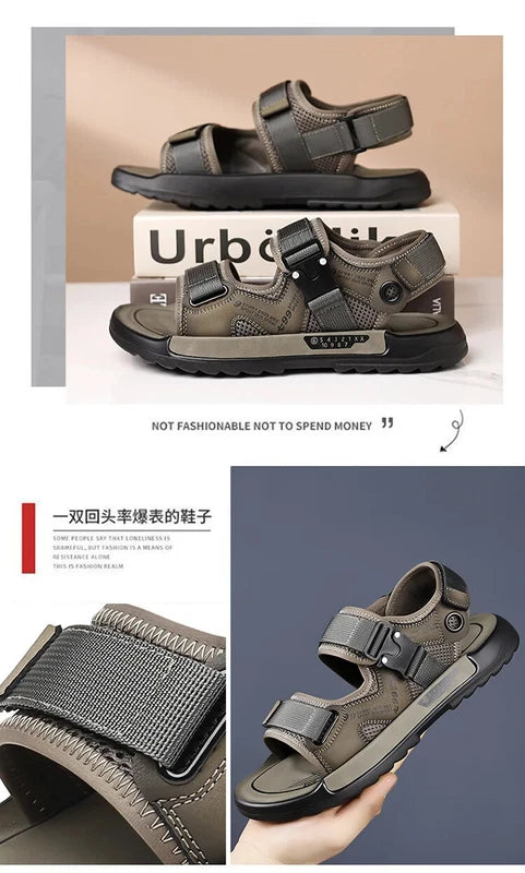 Men's Summer Non-slip Outdoor Slipper Casual Beach Shoes Lightweight Sandals