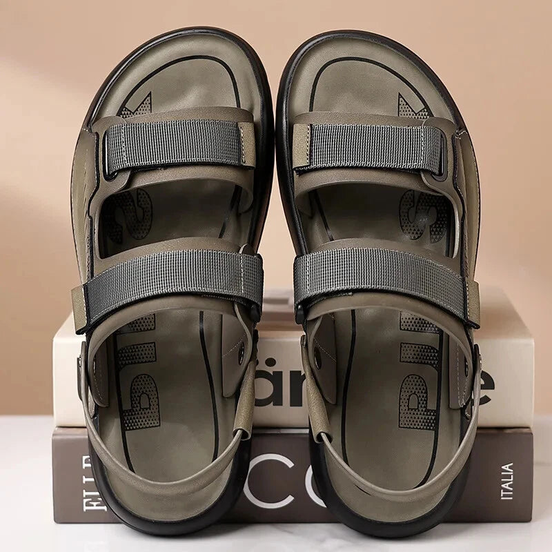 Summer Outdoor Beach Sandals Non-slip Comfort Slippers Leather Casual Shoes