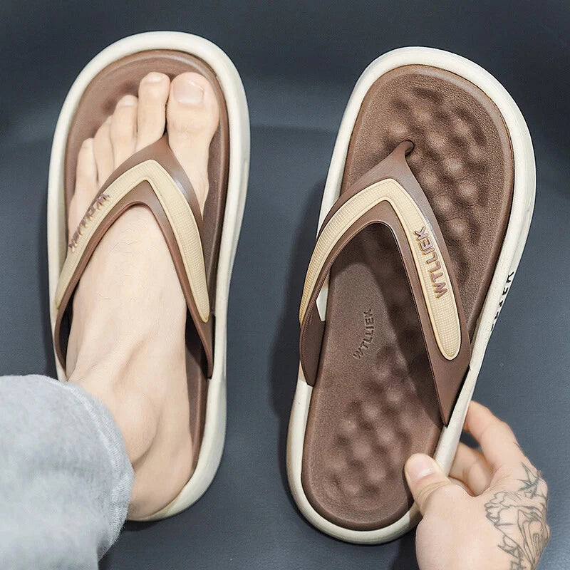 Men's Flip Flops Non-slip Slippers Shower Swimming Beach Indoor Outdoor Slides