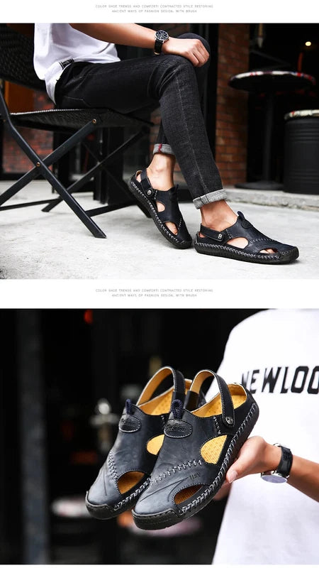 Summer Sandals for Men Classic Roman Slippers Outdoor Waterproof Beach Shoes