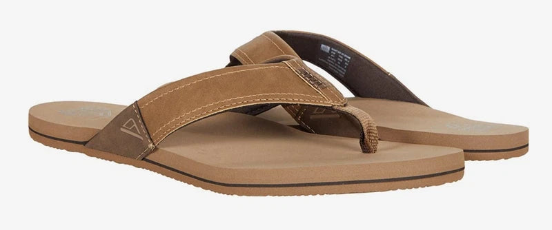 Reef Men's Newport Flip-Flop Sandal – Ocean Black, Tan Brown, Bronze | Comfortab
