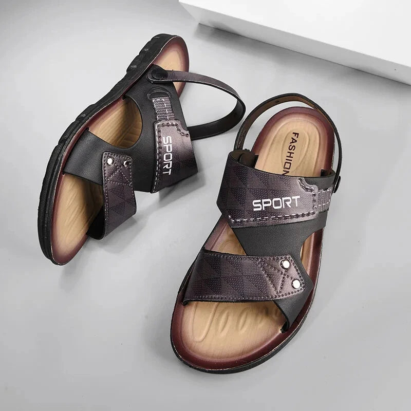 New Men's Casual Beach Shoes Summer Comfortable Sandals Slippers Slip On Flats
