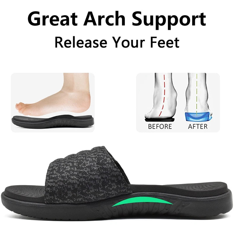 Men's Orthotic Sport Sandals Size 7.5-15, Arch Support, Plantar Fasciitis Relief