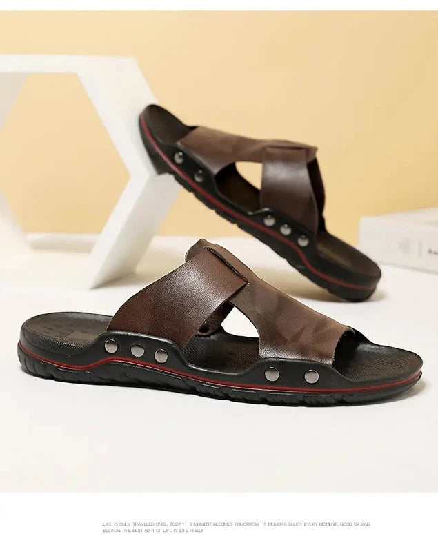 38-48 Plus Size Mens Open Toe Slipper Sandals Summer Beach Holiday Shoes Stylish