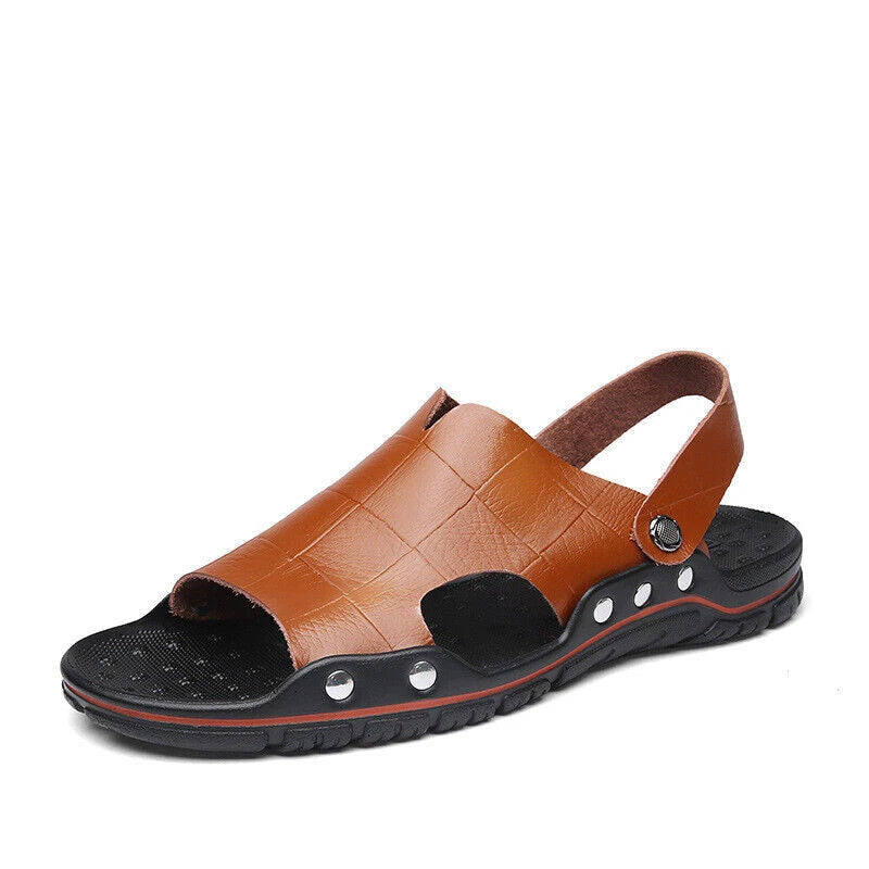 Men's Sandals Summer Beach Shoes Non Slip Outdoor Casual Flat Slippers Slides
