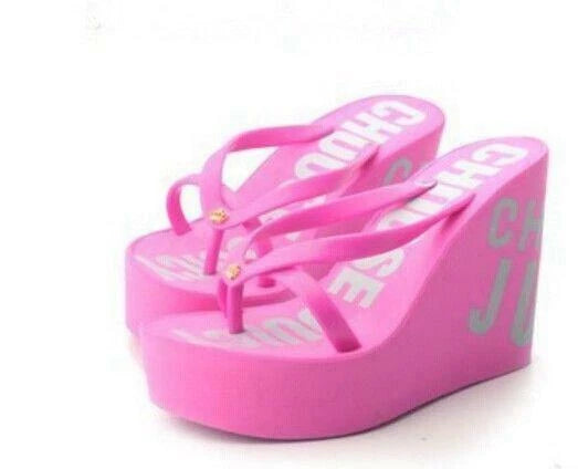 Womens Flip Flop Thongs Platform Wedge Heel Summer Beach Bowknot Sandals Shoes