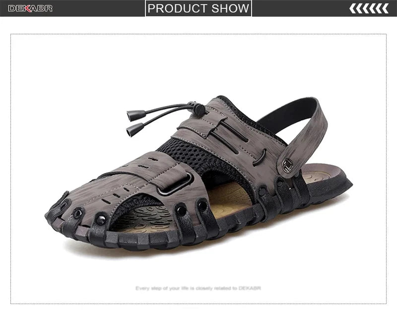 Summer Men's Sandals Breathable Soft Beach Slippers Waterproof Hiking Shoes