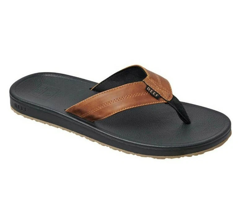 REEF JOURNEYER FLIP FLOPS/SLIPPERS [MENS SIZE 10] BLACK/BROWN [RF0A39UGBKB]