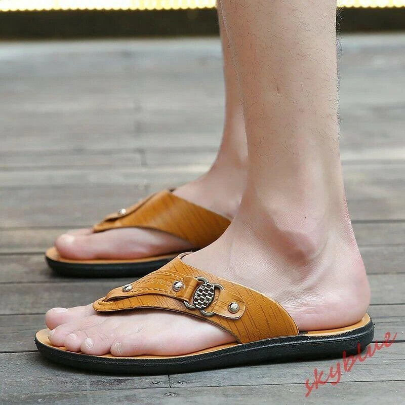 Mens Summer Sandals Slippers Thong Beach Outdoor Casual Flats Flip Flops Shoes