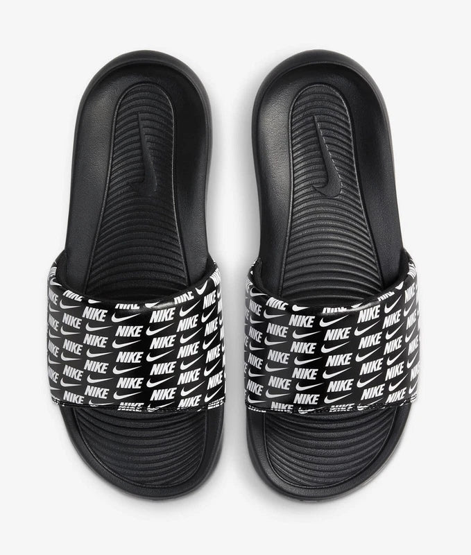 Nike Victori One Printed Slides Sandals Slipper Black White Size 8 CN9678-006