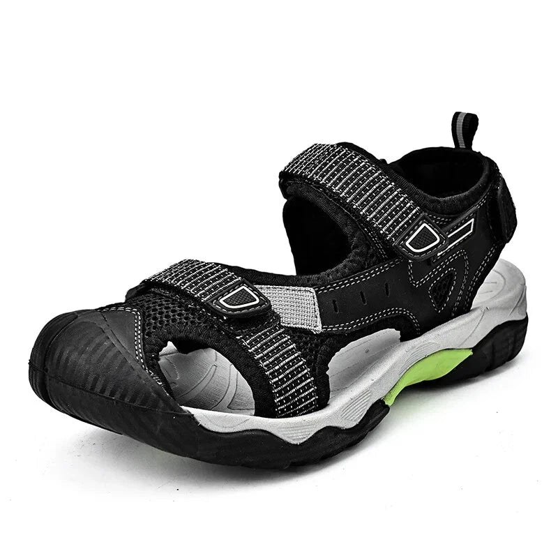 Summer Men Leather Sandals Outdoor Sneakers Casual Beach Slippers Wading Shoes