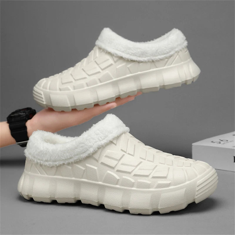 Mens Warm Slippers Memory Foam House Shoes