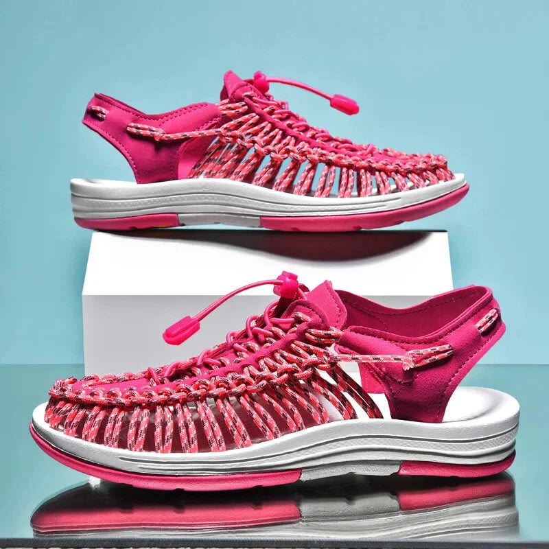 Summer Men's Slippers Weaving Beach Sandal Breathable Casual Flat Outdoor Sandal