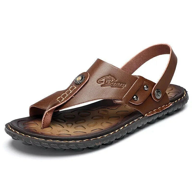 Men's Casual Flats Flip Flops Open Toe Sandals Slippers Slingbacks Beach Summer