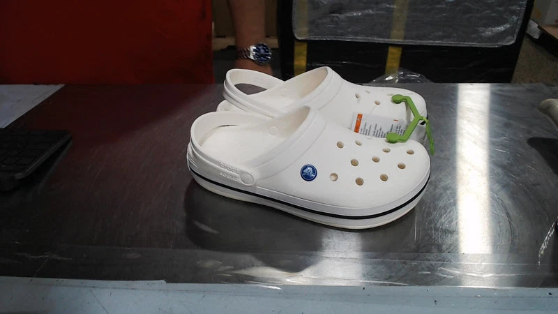 LikeNew_Crocs Unisex-Adult Crocband Clog, White, 9 Women_White_9 Women/7 Men