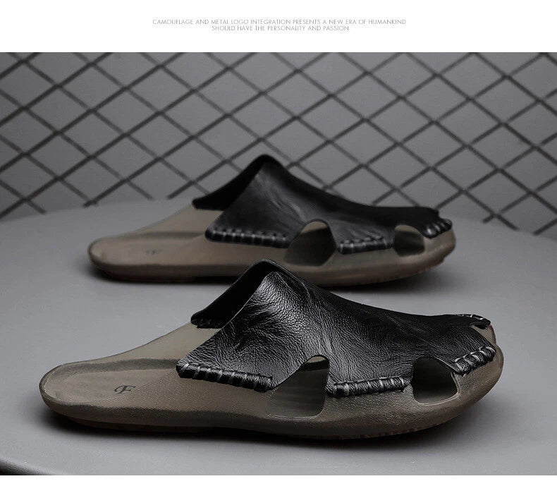 Men's Slide Summer Mules Casual Closed Toe Slippers Beach Sandals Loafers Shoes