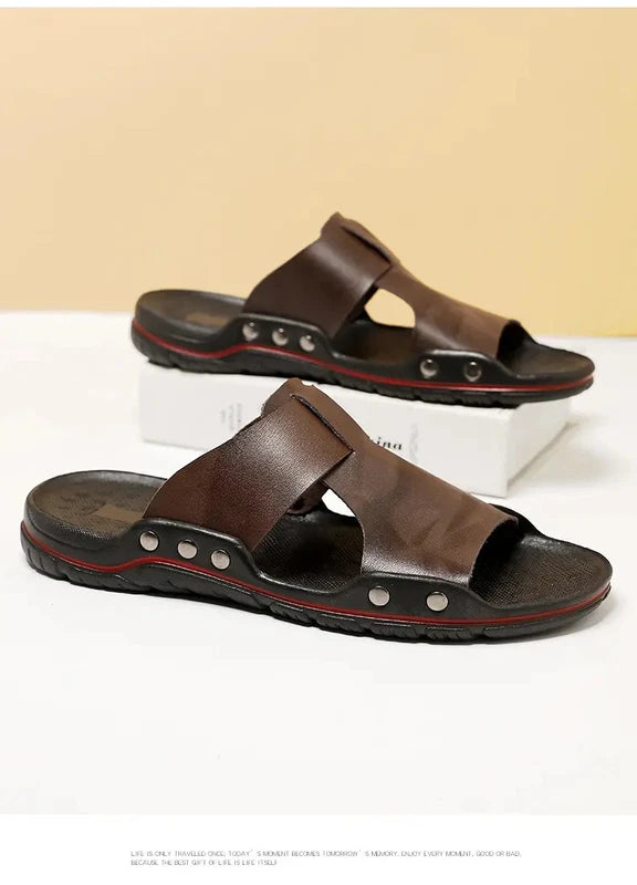 38-48 Plus Size Mens Open Toe Slipper Sandals Summer Beach Holiday Shoes Stylish