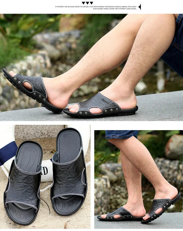 Summer Mens Flip Flops Lightweight Sandals Rubber Casual Shoes Beach Slippers