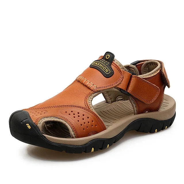 Leather Mens Shoes Summer Outdoor Beach Sandals Lightweight Comfortable Slippers
