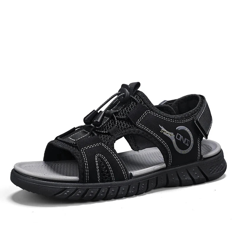 Mesh Breathable Men Sandals Handmade Beach Slippers Lightweight Casual Sneakers
