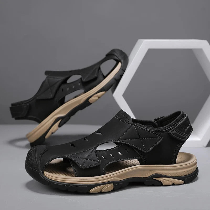 Summer Men Hollow Sandals Breathable Beach Slippers Comfort Hiking Sneakers