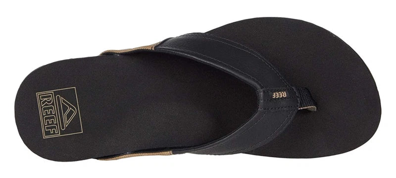 Reef Men's Newport Flip-Flop Sandal – Ocean Black, Tan Brown, Bronze | Comfortab