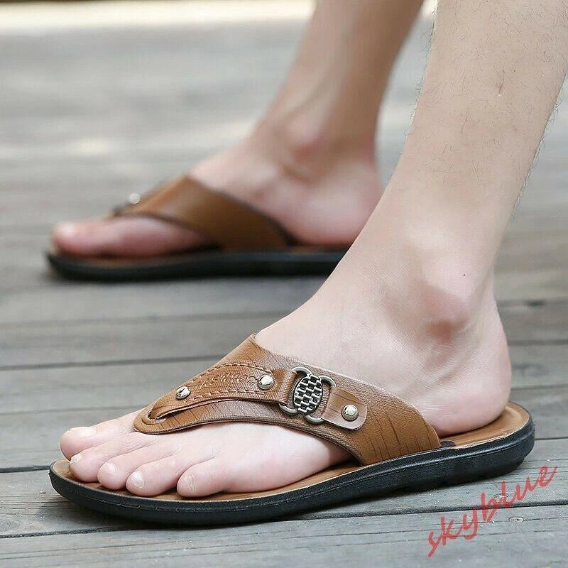 Mens Summer Sandals Slippers Thong Beach Outdoor Casual Flats Flip Flops Shoes