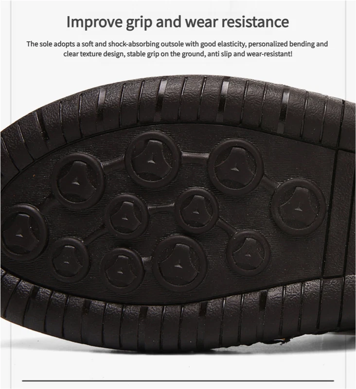 Men’s Sandals Leather Slippers Shoes Outdoor Beach Breathable Casual Shoes