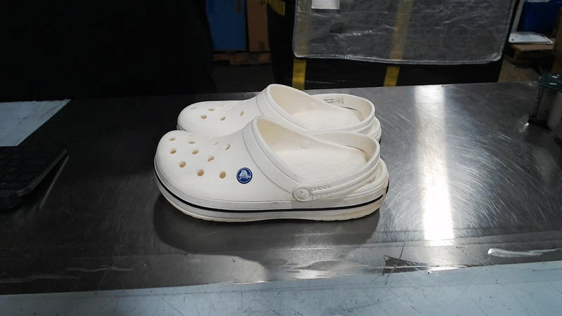 LikeNew_Crocs Unisex-Adult Crocband Clog, White, 9 Women_White_9 Women/7 Men