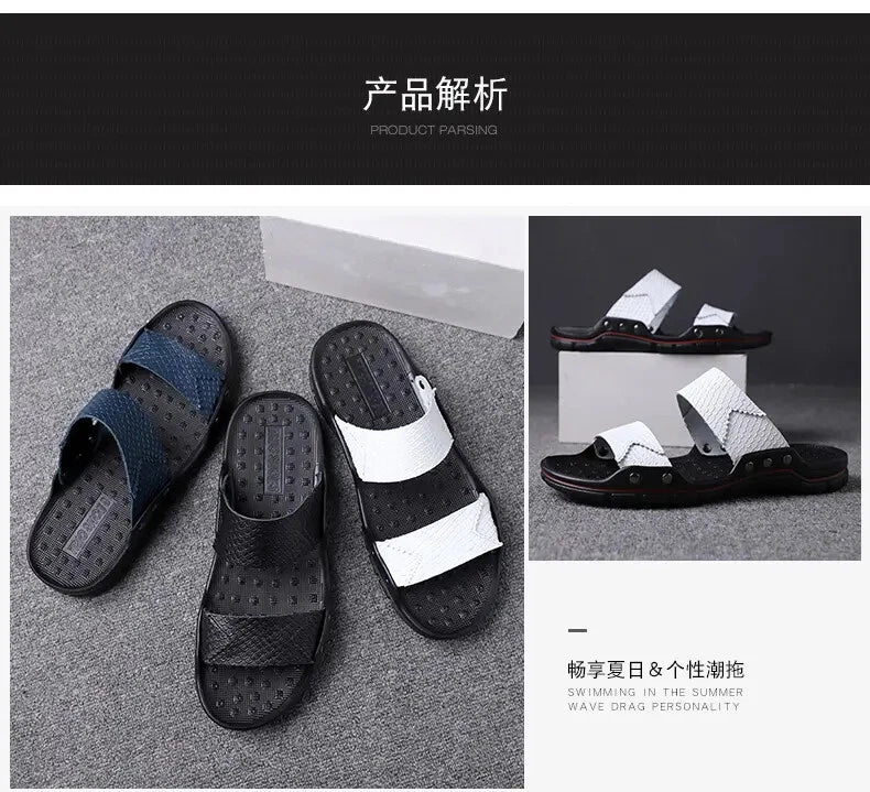 38-48 Plus Size Men Open Toe Sandals Slippers Flats Outdoor Summer Beach Holiday