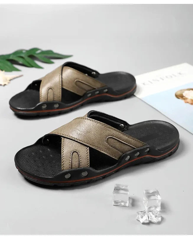 38-48 Plus Size Mens Flats Open Toe Slippers Sandals Summer Beach Holiday Shoes