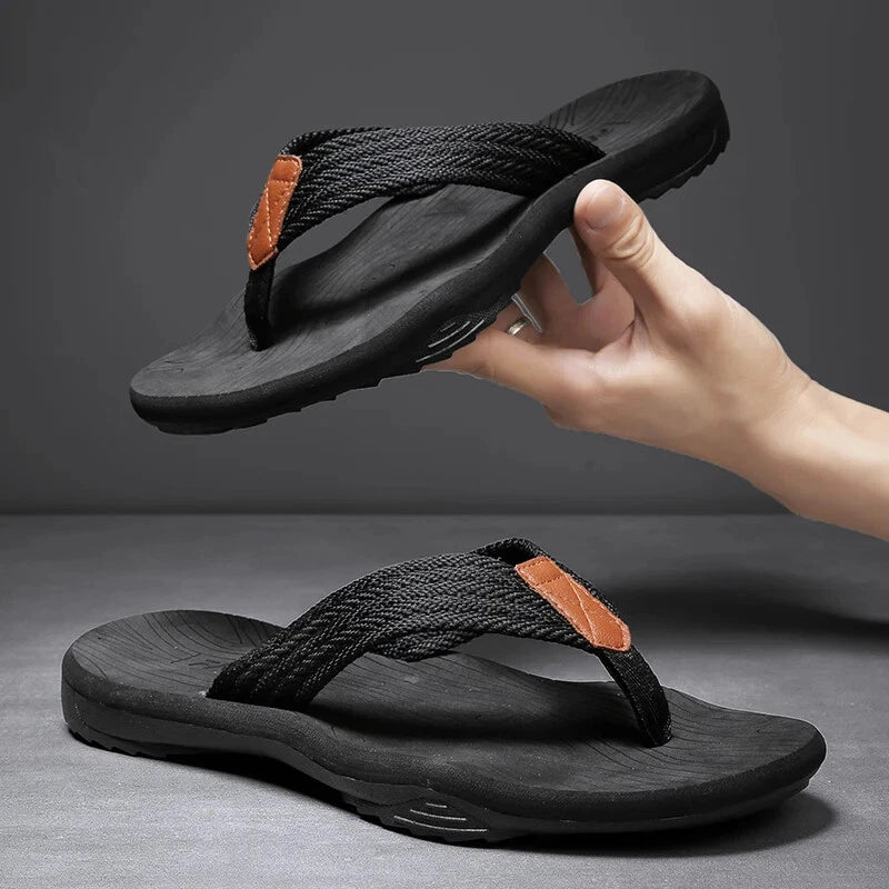 Fashion Men Flip Flops Summer Beach Casual Breathable Flats Slippers Beach Shoes