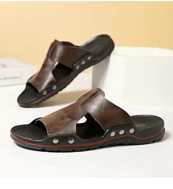 38-48 Plus Size Mens Open Toe Slipper Sandals Summer Beach Holiday Shoes Stylish