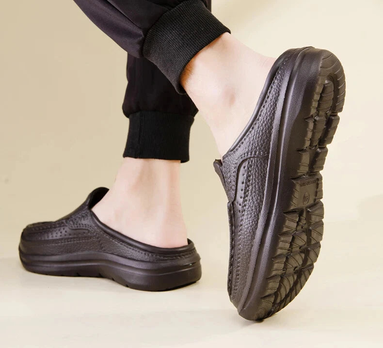 Summer Men Casual Slippers Handmade Soft Beach Sandals Waterproof Flat Sneakers