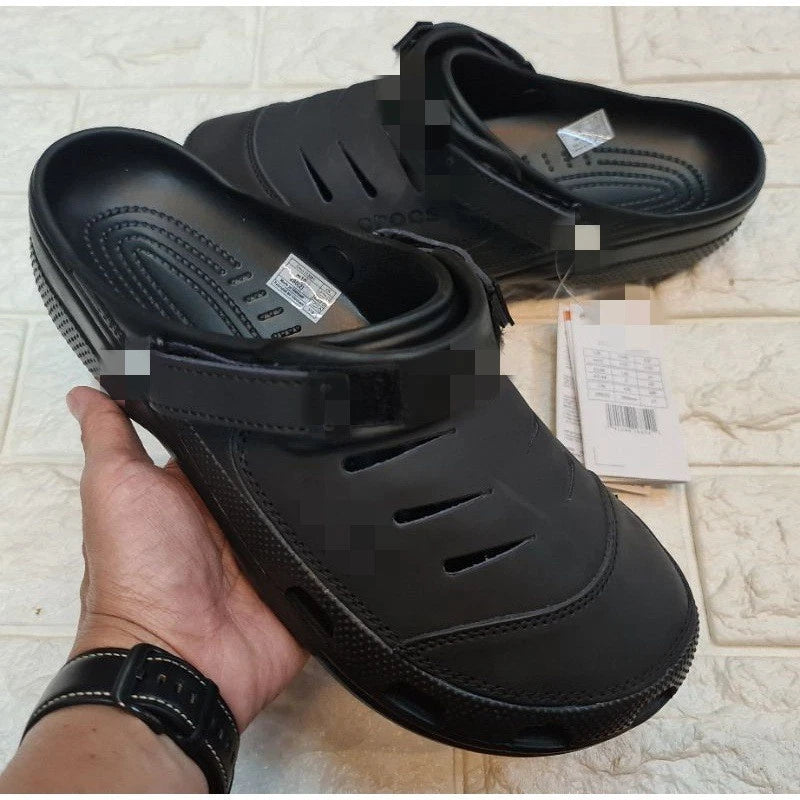 croc leather men's casual beach shoes